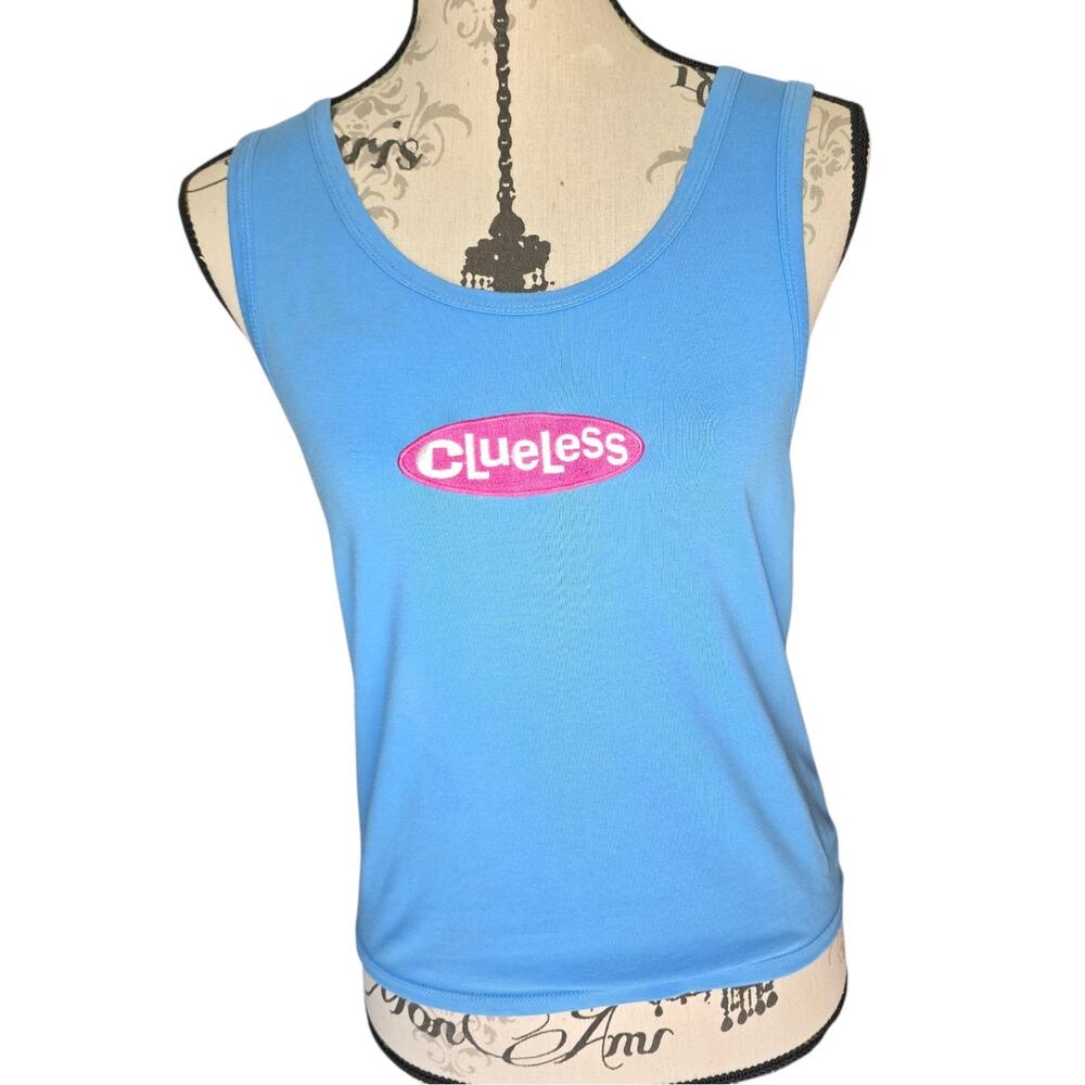 Y2k Style Clueless Blue Pink Tank Top Size XL